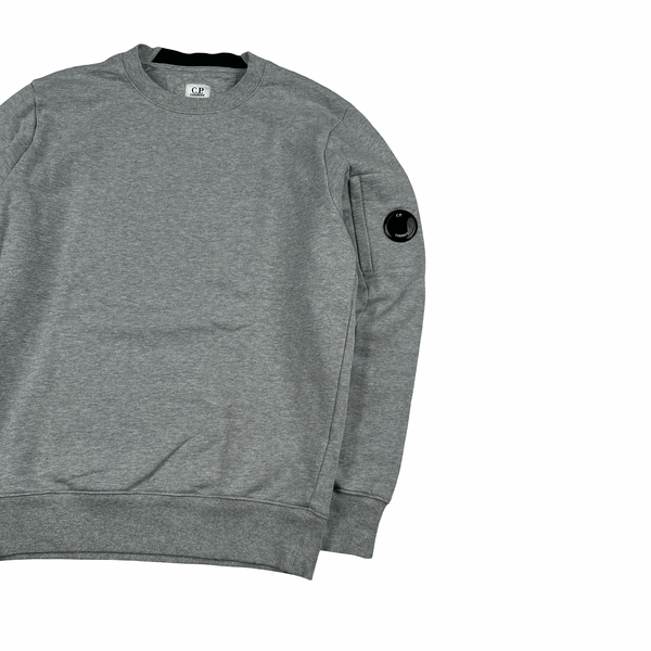 CP Company Grey Cotton Lens Viewer Crewneck - Small