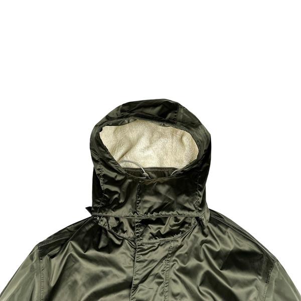 Belstaff Nylon Khaki Multi Pocket Field Fleece Lined Jacket - Medium