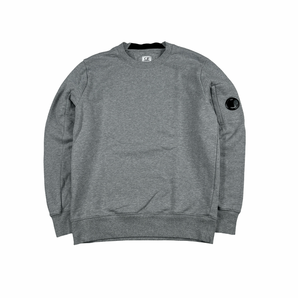 CP Company Grey Cotton Lens Viewer Crewneck - Small