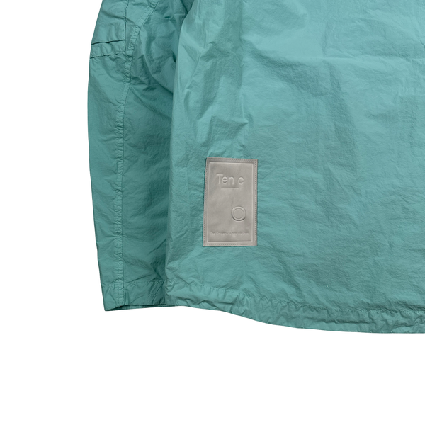 Ten C Lightweight Baby Blue Mid Layer Cotton Jacket - Large - Medium