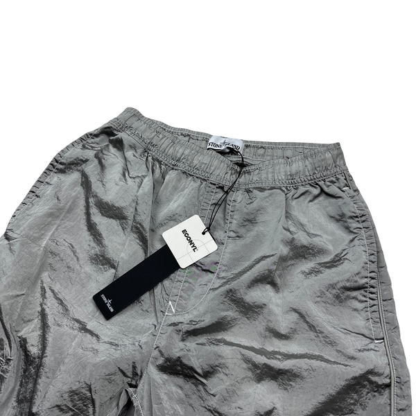 Stone Island 2022 Grey Econyl Nylon Metal Trousers - Small