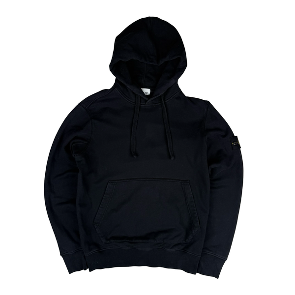 Stone Island 2017 Navy Cotton Pullover Hoodie - Medium