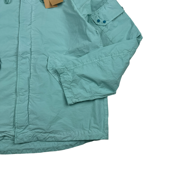Ten C Lightweight Baby Blue Mid Layer Cotton Jacket - Large - Medium