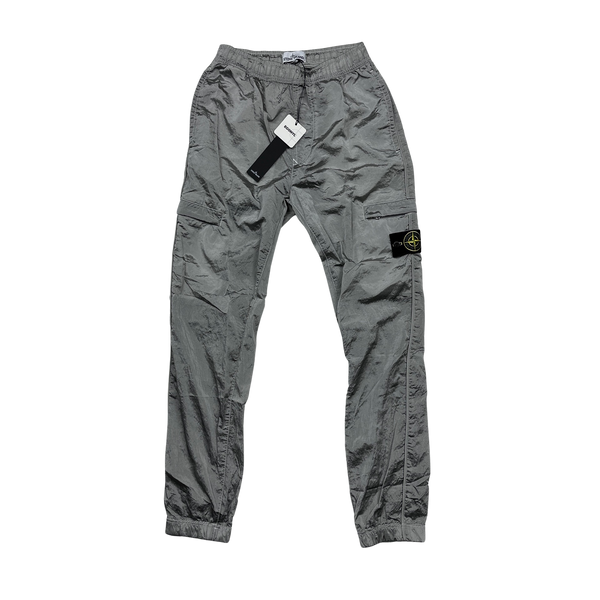Stone Island 2022 Grey Econyl Nylon Metal Trousers - Small
