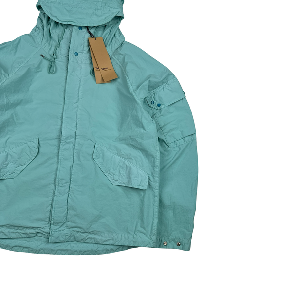 Ten C Lightweight Baby Blue Mid Layer Cotton Jacket - Large - Medium