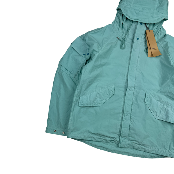 Ten C Lightweight Baby Blue Mid Layer Cotton Jacket - Large - Medium