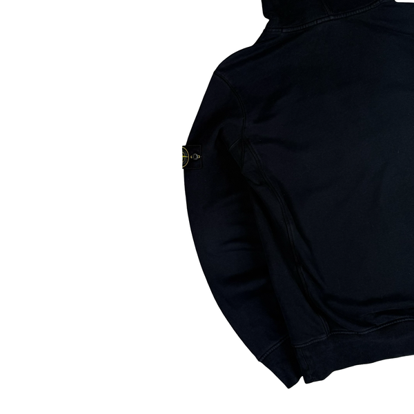 Stone Island 2017 Navy Cotton Pullover Hoodie - Medium