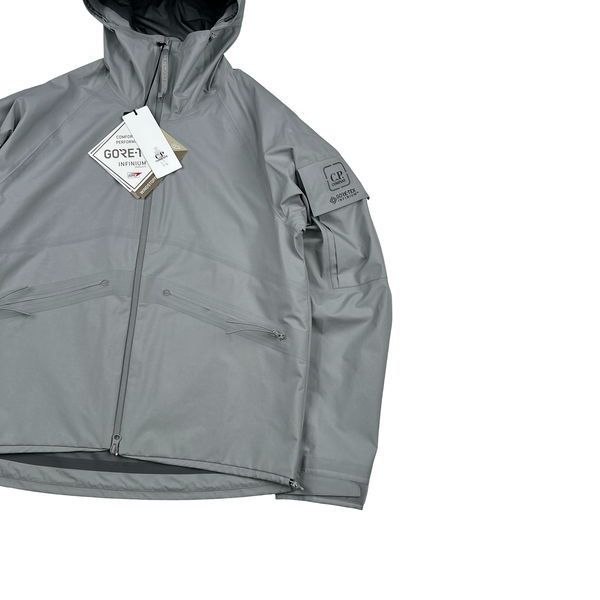 CP Company Drizzle Grey Goretex Infinium Waterproof Zipped Jacket - Medium
