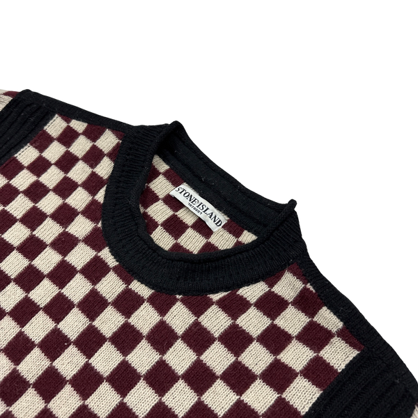 Stone Island 2010 Rare Sample Checked Crewneck - Large