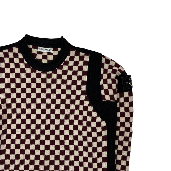 Stone Island 2010 Rare Sample Checked Crewneck - Large