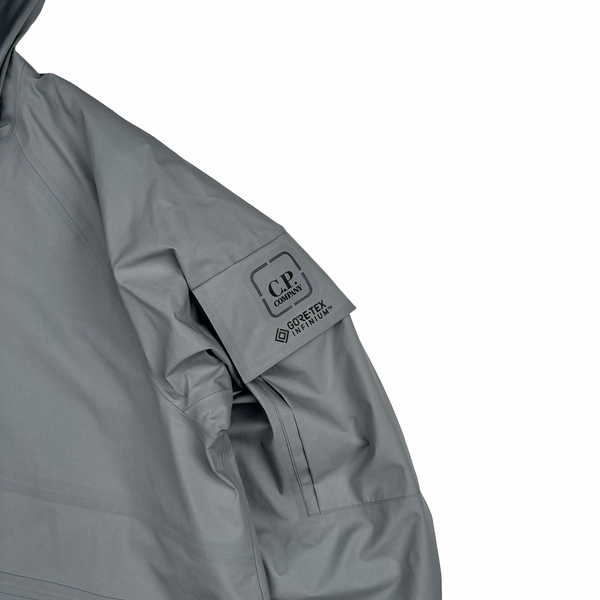 CP Company Drizzle Grey Goretex Infinium Waterproof Zipped Jacket - Medium