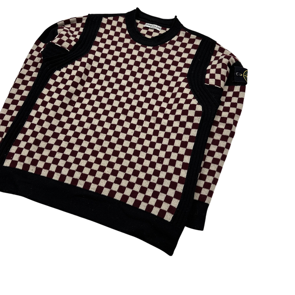 Stone Island 2010 Rare Sample Checked Crewneck - Large