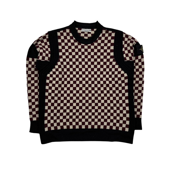Stone Island 2010 Rare Sample Checked Crewneck - Large