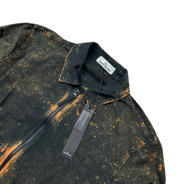 Stone island camo discount overshirt