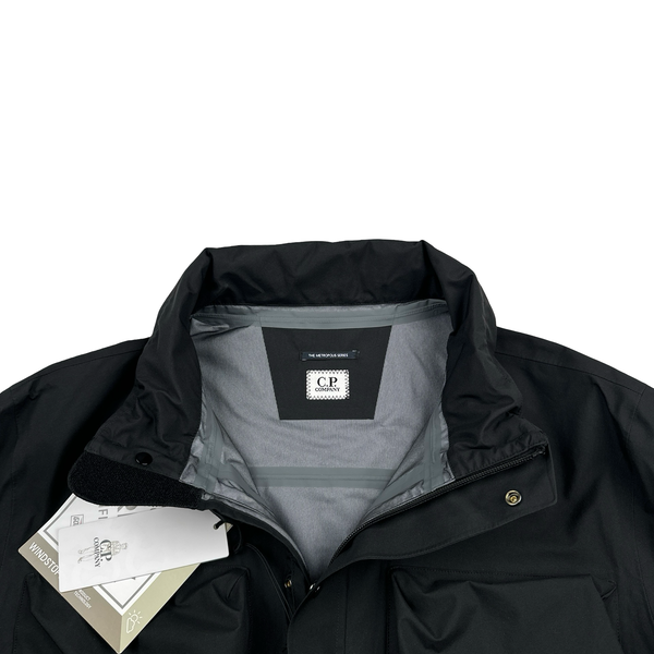 CP Company Black Goretex Infinium Waterproof Zipped Jacket - Large