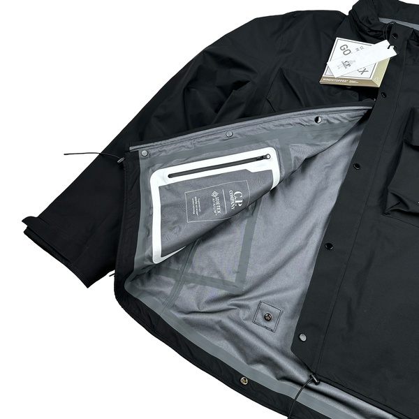CP Company Black Goretex Infinium Waterproof Zipped Jacket - Large