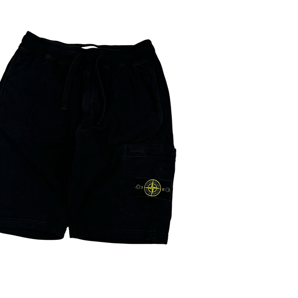 Stone Island 2022 Black Cotton Shorts - Small