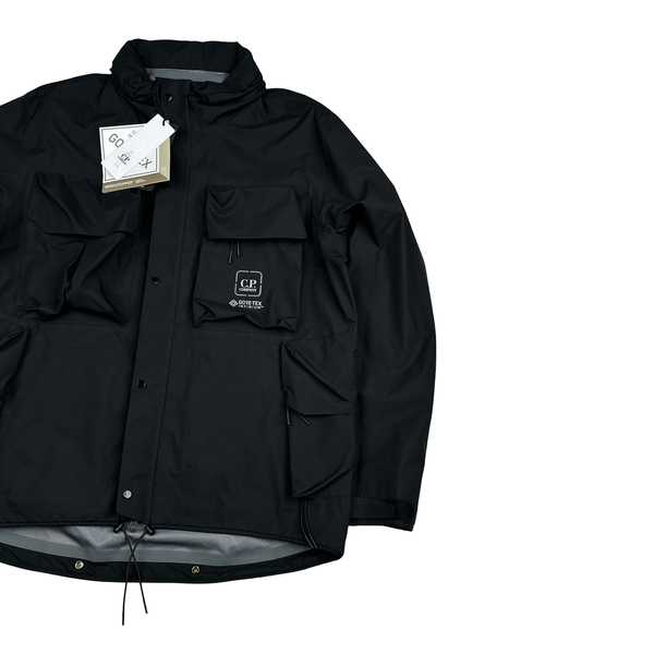 CP Company Black Goretex Infinium Waterproof Zipped Jacket - Large
