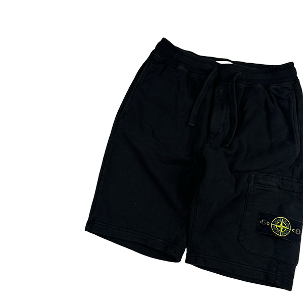 Stone Island 2022 Black Cotton Shorts - Small
