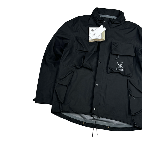 CP Company Black Goretex Infinium Waterproof Zipped Jacket - Large
