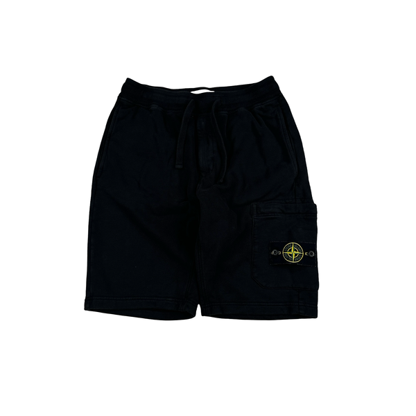 Stone Island 2022 Black Cotton Shorts - Small