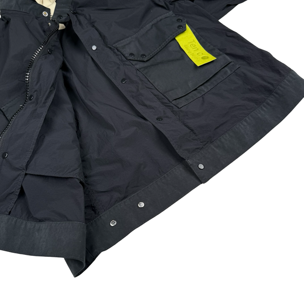Ten C Black Multi Pocket Mid Layer Zipped Overshirt Jacket - Small (46)