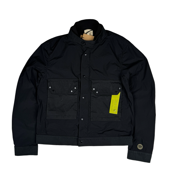 Ten C Black Multi Pocket Mid Layer Zipped Overshirt Jacket - Small (46)