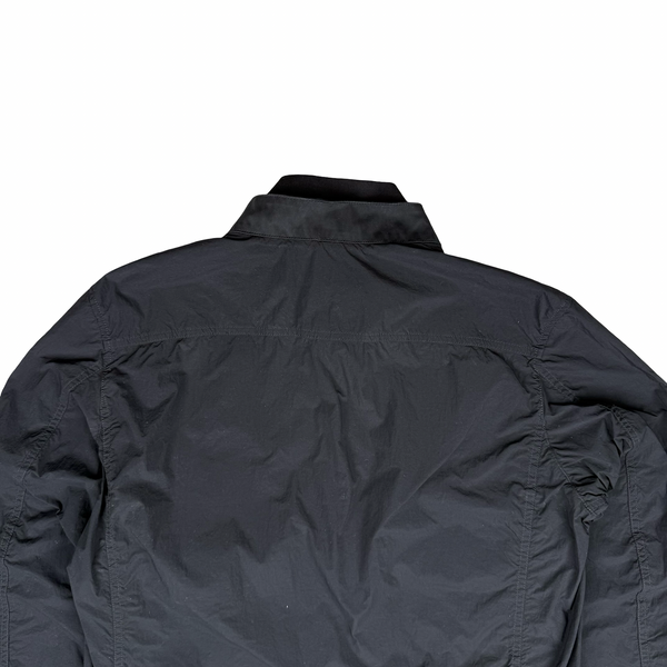 Ten C Black Multi Pocket Mid Layer Zipped Overshirt Jacket - Small (46)