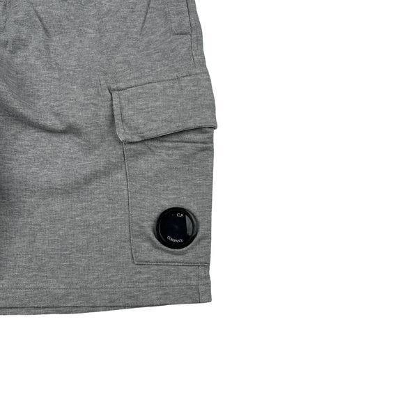 CP Company Grey Cotton Lens Viewer Shorts - Small