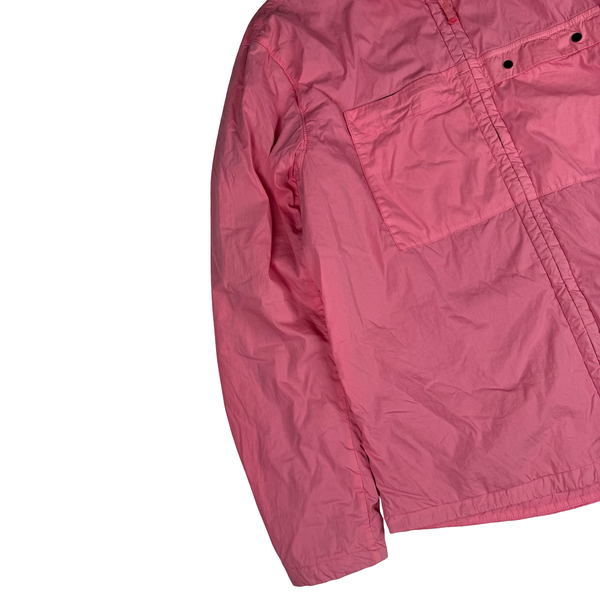 Stone Island 2020 Pink Zipped Chest Pocket Lightly Insulated Overshirt - XL