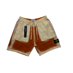 Stone Island 2023 Cotton Orange Sprayed Shorts - M, L, XL, XXL