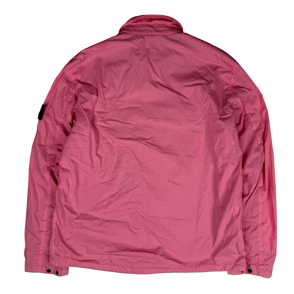Stone Island 2020 Pink Zipped Chest Pocket Lightly Insulated Overshirt - XL