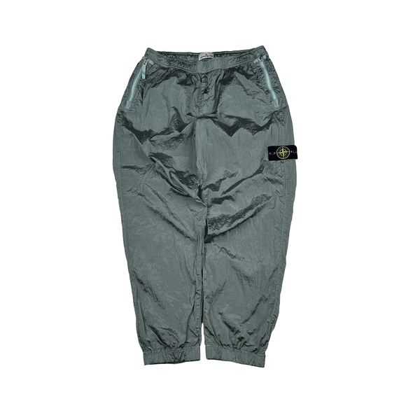 Stone Island 2023 Light Navy Blue Nylon Metal Econyl Trousers - 36"