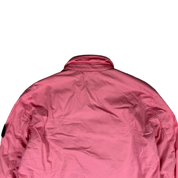 Stone Island 2020 Pink Zipped Chest Pocket Lightly Insulated Overshirt - XL