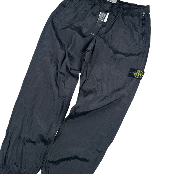 Stone Island 2023 Navy Blue Nylon Metal Econyl Trousers - 36"