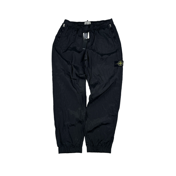 Stone Island 2023 Navy Blue Nylon Metal Econyl Trousers - 36"