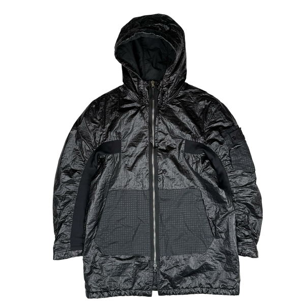 Stone Island Black Shadow Project Dual Grid Nylon Parka - Large
