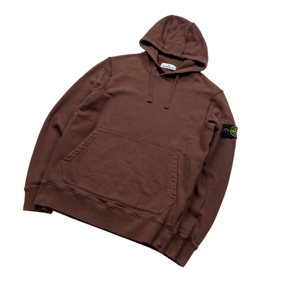 Stone Island 2021 Terracotta Pullover Cotton Hoodie - Large