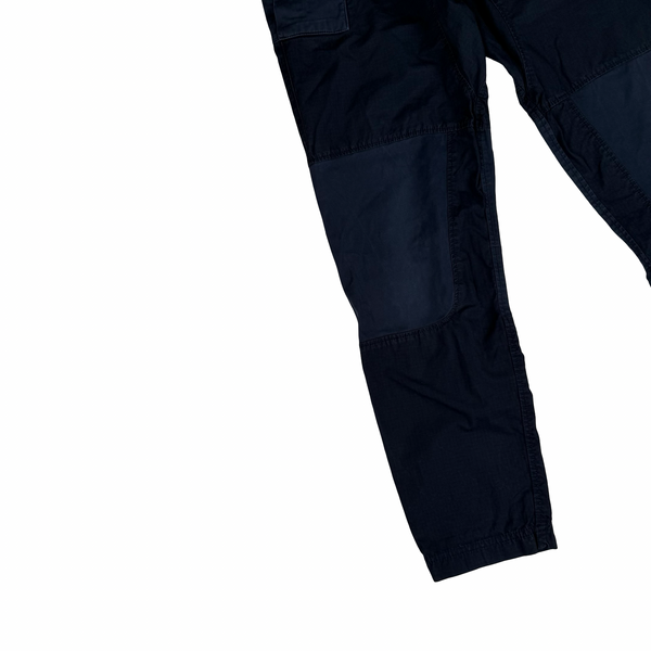 Stone Island Navy Rip Stop Cotton Cargo Trousers - Small (30)
