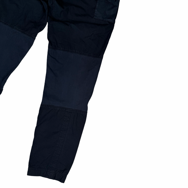 Stone Island Navy Rip Stop Cotton Cargo Trousers - Small (30)