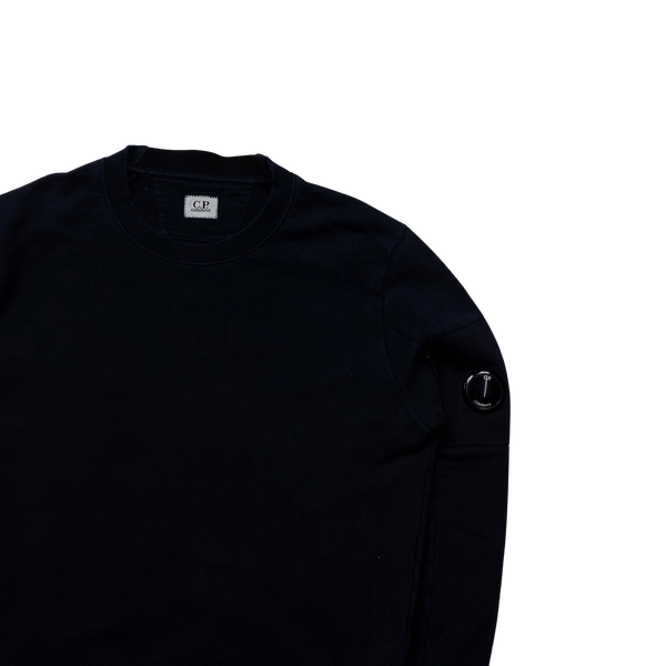CP Company Black Cotton Crewneck Jumper - Small