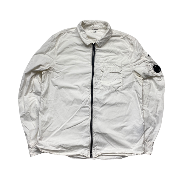 CP Company White Cotton Overshirt - Large