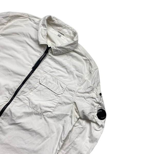 CP Company White Cotton Overshirt - Large