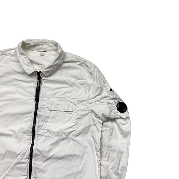 CP Company White Cotton Overshirt - Large