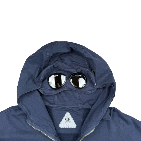 CP Company X Palace Navy Quarter Zip Goggle Smock Cotton Pullover - XXL