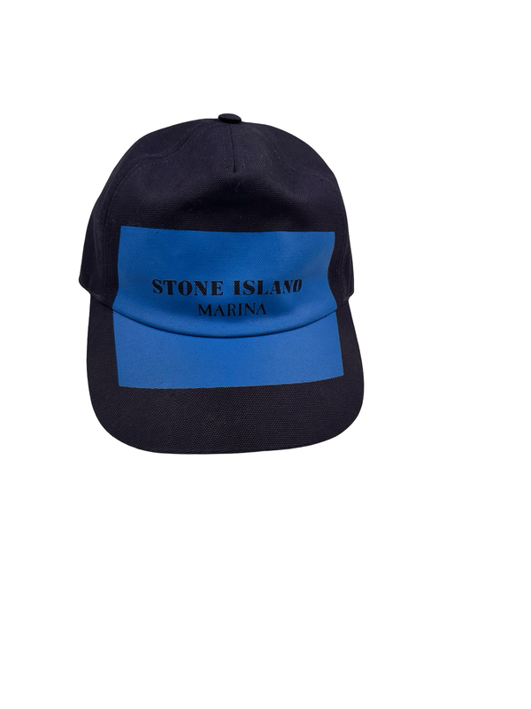 Stone Island Blue Marina  Spellout Cap - Large