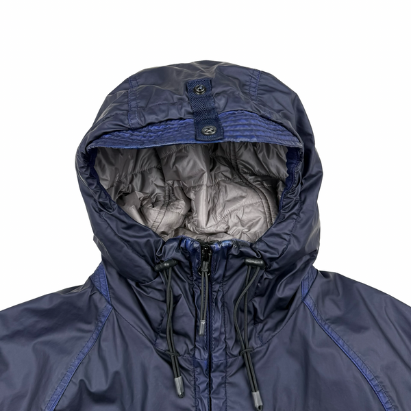Stone Island x Nike Blue Mussola Gommata Nylon Metal Jacket - Small
