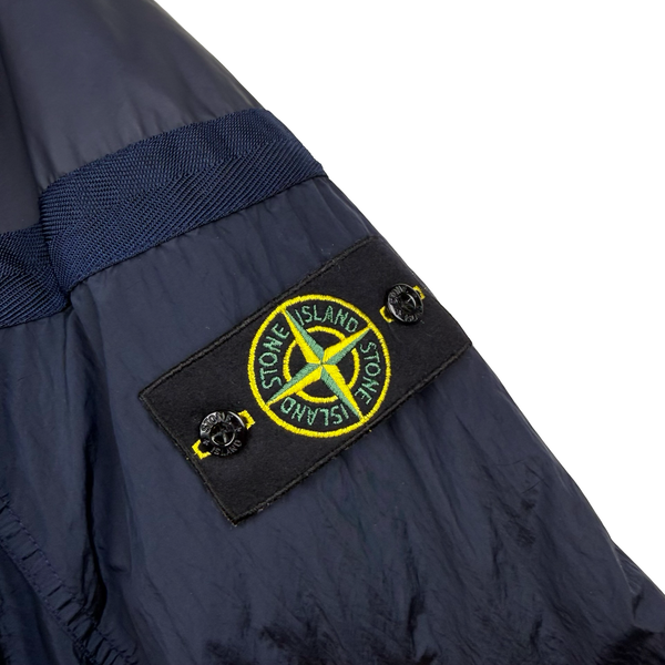 Stone Island x Nike Blue Mussola Gommata Nylon Metal Jacket - Small