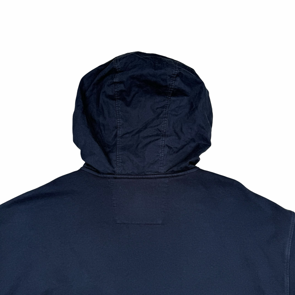 CP Company X Palace Navy Quarter Zip Goggle Smock Cotton Pullover - XXL
