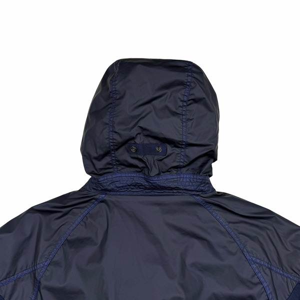 Stone Island x Nike Blue Mussola Gommata Nylon Metal Jacket - Small